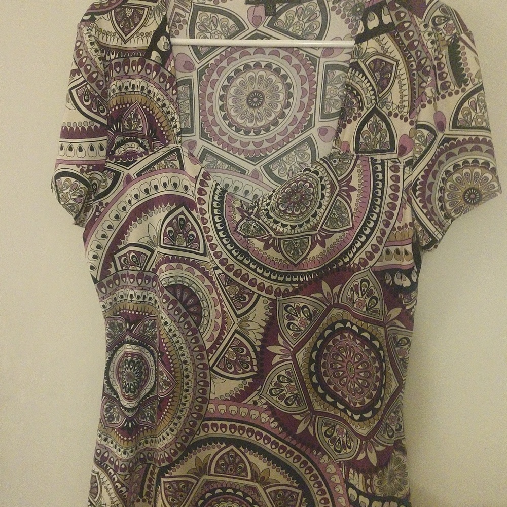 Lavender and Cream top  XL